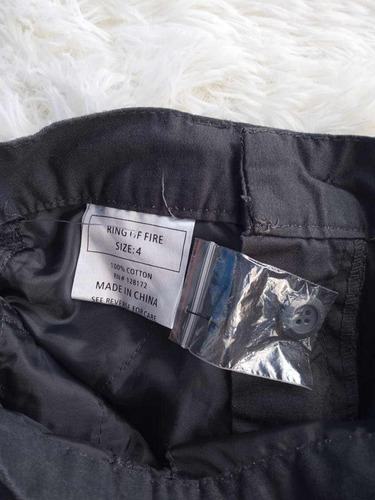 Short Con Cinturon Marca Ring Of Fire Niño Talla 4 Añosorig.