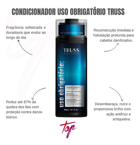 Kit Truss Uso Obrigatório Shampoo+condicionador+reconstrutor