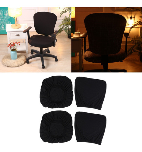 Q 2sets / 4pcs Cubierta De Silla De Oficina De Ordenador -