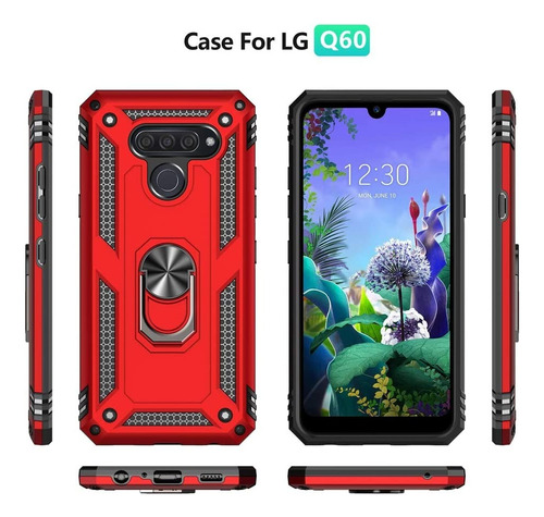 Rudo Uso Funda Sólido A Prueba De Terremotos Case Para LG K50/LG Q60+screen Mica