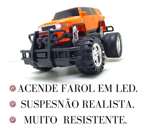 Carrinho Controle Remoto Jipe 4X4 Jeep Off-Road Grande Nf em