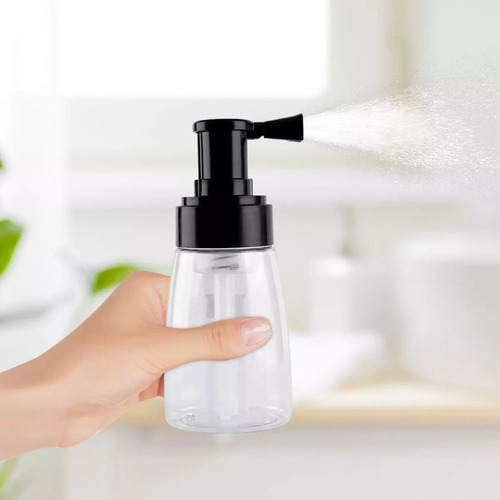 Jy Frasco Spray De Pó Recarregável Com Bomba E Tampa Preta