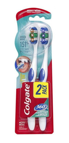 Cepillo Dental Colgate 360 Medio X2