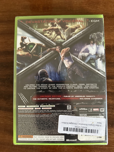Videojuego X Men Origins Wolverine Xbox 360 Sellado Nuevo (Usado)