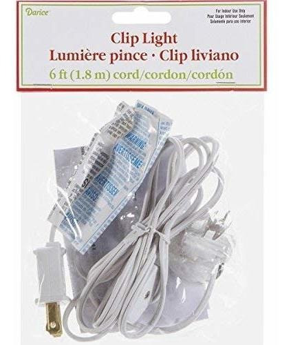 Darice Cord Accesorio Con 1 Luces, 6 Pies, Blanco (2-pack).