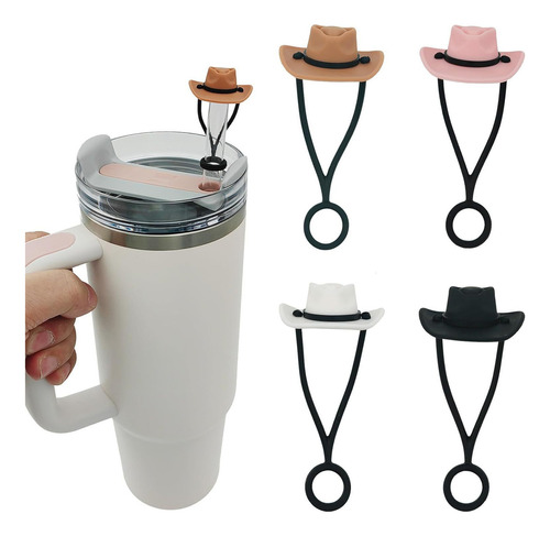 4pcs Fundas De Paja De Silicona Para Sombreros De Vaquero