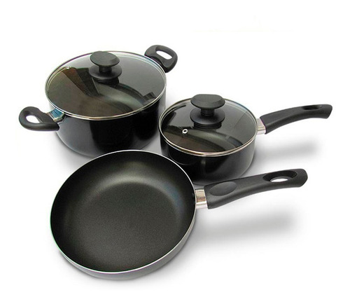 Bateria Cocina 5 Pz Roswell Teflon Sarten Cacerola Antiadh