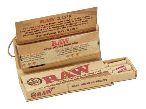 Raw Connoisseur Pack X 2 = 100 Sedas  + Tips Pre Rolled