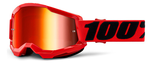 Óculos 100% Strata 2 Vermelho Off Road Motocross Trilha