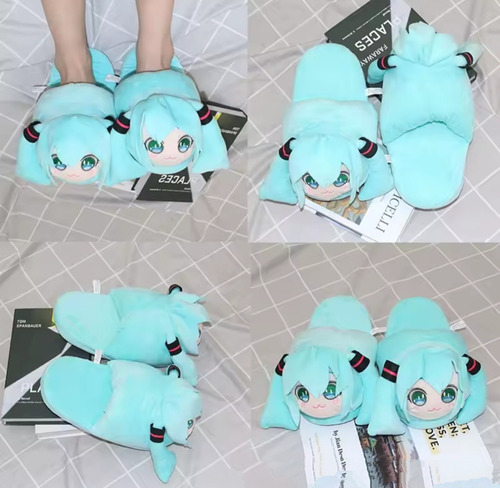 Pantuflas Hatsune Miku Genéricas Niñas - Comodidad Y Estilo