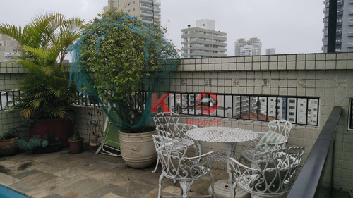 Imagem 3 de 17 de Cobertura Com 3 Dormitórios À Venda, 275 M² Por R$ 1.800.000,00 - Gonzaga - Santos/sp - Co0083