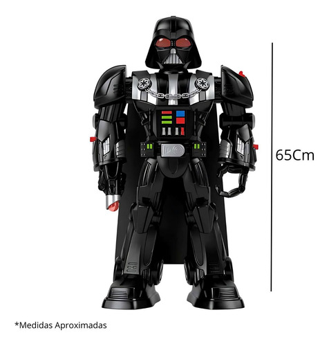 Boneco Star Wars Robô Darth Vader Lança Disco Imaginext