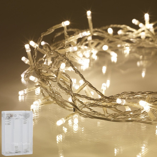 Luces Guirnalda Decorativa Tipo Arroz Pila 80 Led 10 Metros