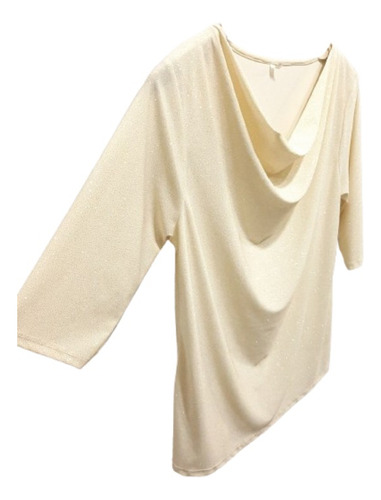 Blusa Brillo Fiesta 3/4 Buche Talles Grandes