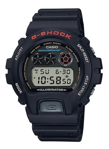 Reloj Casio Hombre G-shock Dw-6900-1v Color De La Malla Negro Color Del Bisel Negro Color Del Fondo Negro