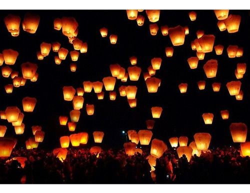10pcs Céu Lanternas Desejando Lanternas Balão De Ar Lâmpada