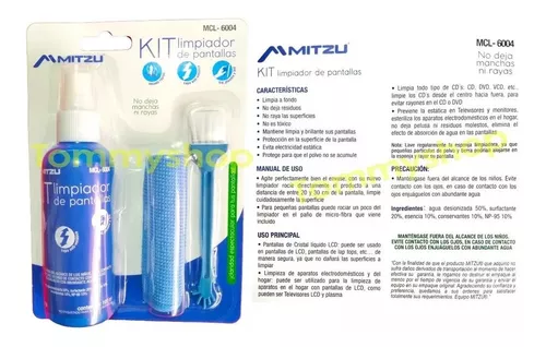 Kit Limpiador Para Pantallas Paño Liquido Y Cepillo Mcl-6004