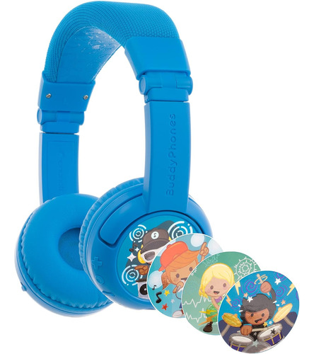 Auriculares  Onanoff Buddyphones Play +, Bluetooth/azul