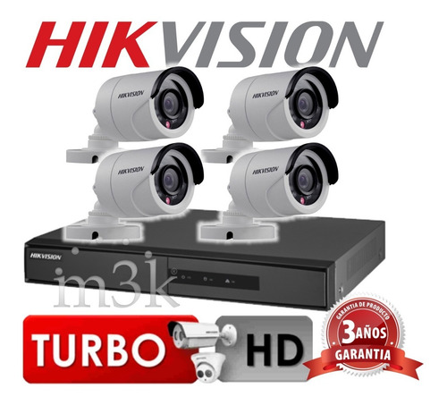 Imagen 10 de 10 de Kit Seguridad Hikvision Full Hd Dvr 8 + 4 Camaras Infrarrojas Bullet Exterior O Domo Interior + Ip Celular Cctv P2p