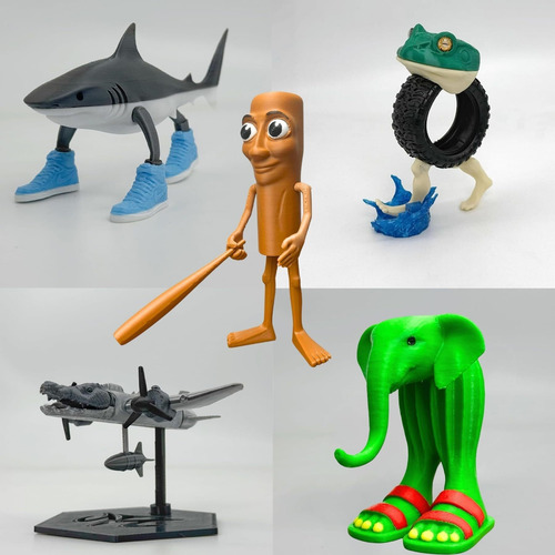 6 Caracteres De Acção Tralalero Tralala Shark