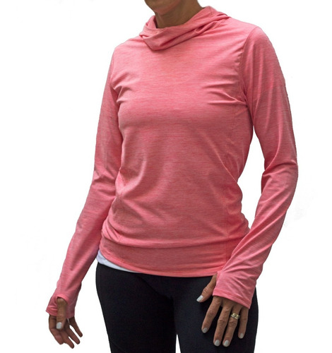 Buzo Liviano Deportivo Mujer Remera Manga Larga Capucha Fit