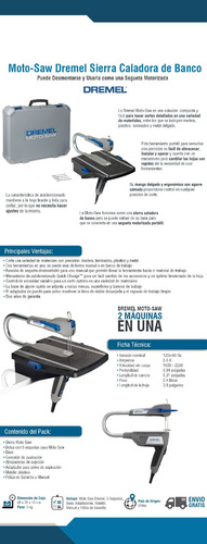 Sierra Caladora Dremel(moto Saw) 2 En 1 (f013ms20aa)