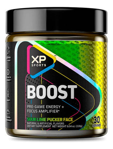 Pre Entreno Boost Lime - Xp Sports - 30 Servicios Sabor SOUR LIME PUCKER FACE