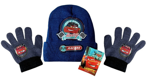 Kit Infantil Touca / Gorro E Luvas - Inverno Carros Disney