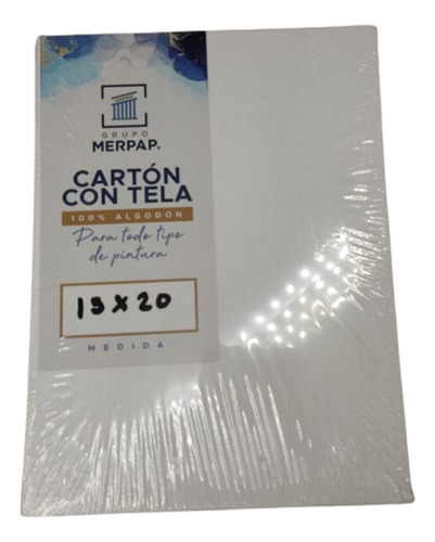 2 Pz Cartón Con Tela Lienzo 15 X 20cm Para Acrílico Y Oleo
