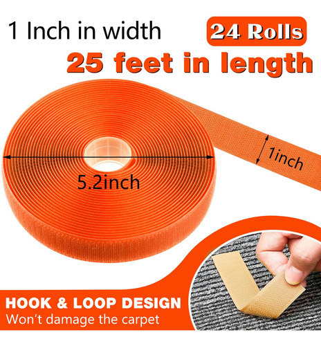 Tiras Rotuladoras Para Alfombras Zonon, 6 Rollos, 45 M, Nail