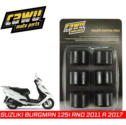 Rolete Contra Peso Suzuki Burgman 125 2011 Até 2017 C/ 6 Uni