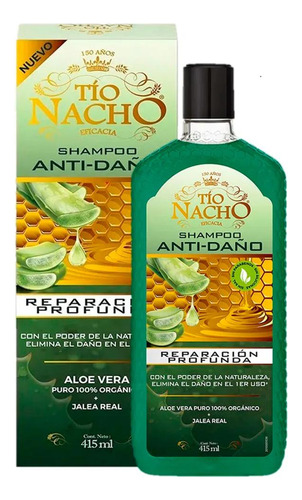 Shampoo Anti Daño Aloe Tío Nacho 415ml Súper Oferta