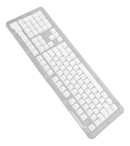 Teclado Alemán Translúcido Blanco Blanco Blanco Con 108 Tecl