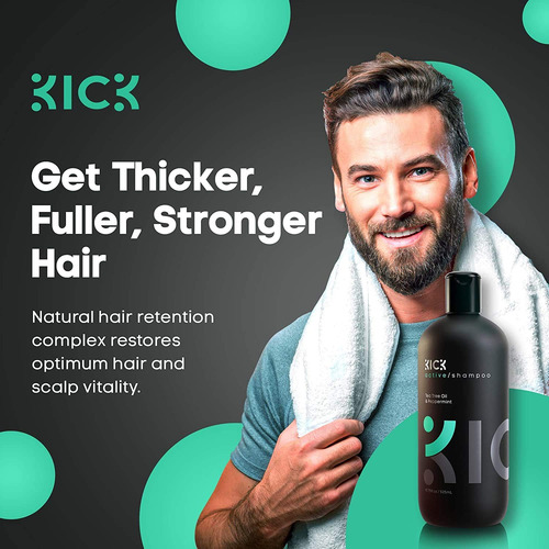 Shampoo Kick Sem Sulfato Com Hortelã E Melaleuca 500ml