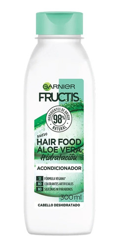 2 Pzs Garnier Hair Food Aloeacondicionador Fructis 300ml