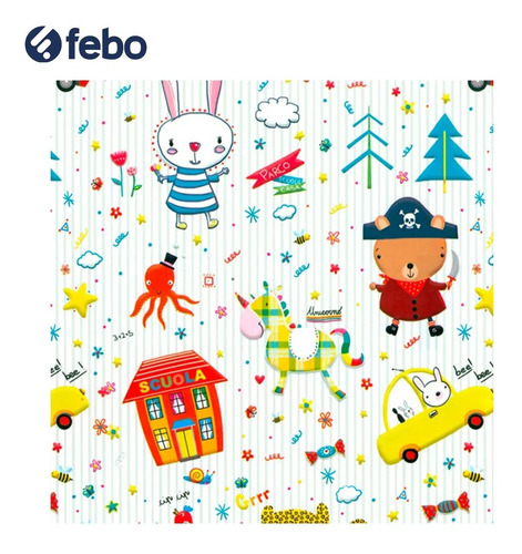 Imagen 3 de 7 de Papel De Regalo Hoja 100x70cm Varios Diseños Infantil Febo