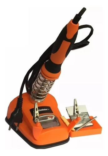 Set Soldador Eléctrico Gladiator 30w Se530 Plaza Verdi Color Naranja