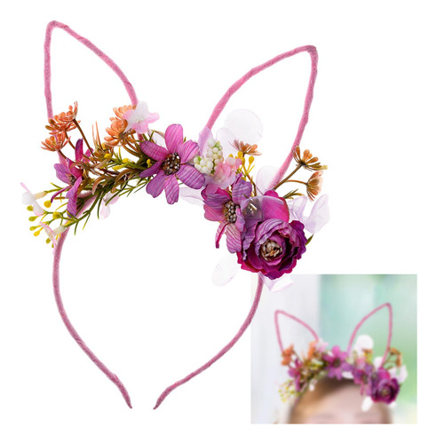 2 Diadema Con Orejas De Conejo De Pascua, Bonito Aro Para El