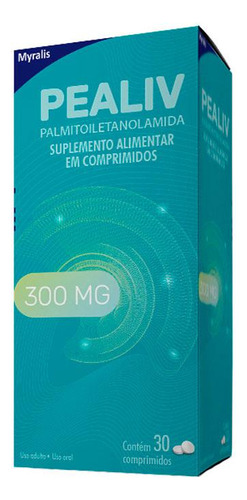 Suplemento Alimentar Pealiv 300mg Com 30 Comprimidos Myralis