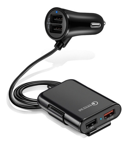 Cargador Rápido Qc3.0 4 Usb Automóvil 2.1a / 3.1a 35w