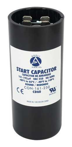 Condensador/ Capacitor De Arranque   161-193 Mfd 250v