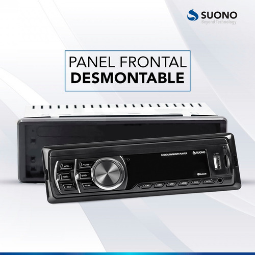 Imagen 3 de 9 de Autoestereo Usb C. Remoto Fm Bluetooth Desmontable Stereo