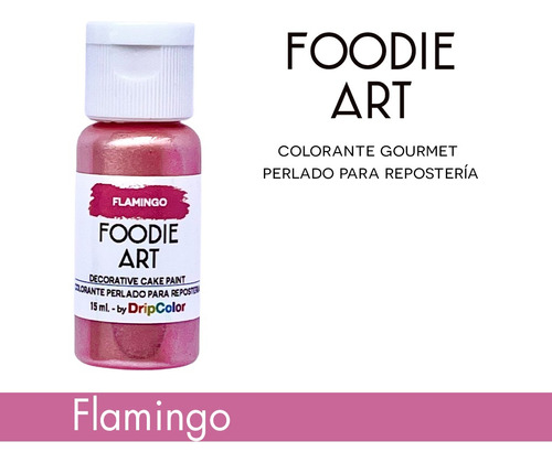 Colorante Comestible Liquido Foodie Art Perlado Flamingo 