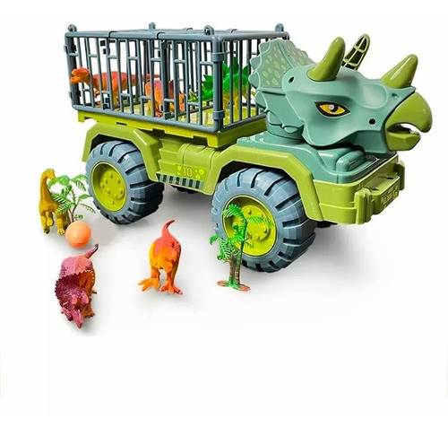 Camión Transporte Dinosaurio Con 2 Dinosaurios Y 1 Huevo
