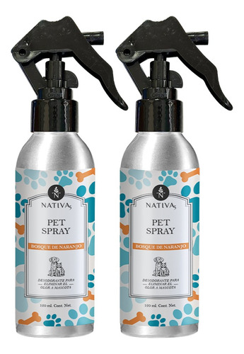 Duo Spray Aromaterapia Para Eliminar Malos Olores De Mascota