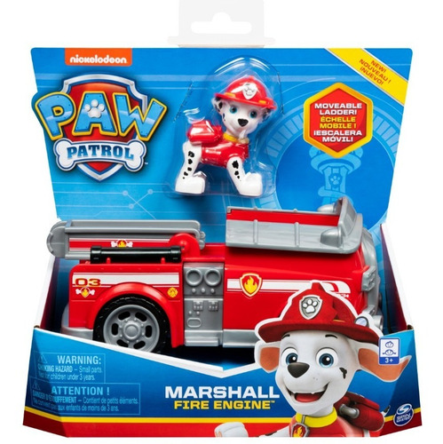 Paw Patrol Vehiculo Med C/ Marshall Fire Engine Original