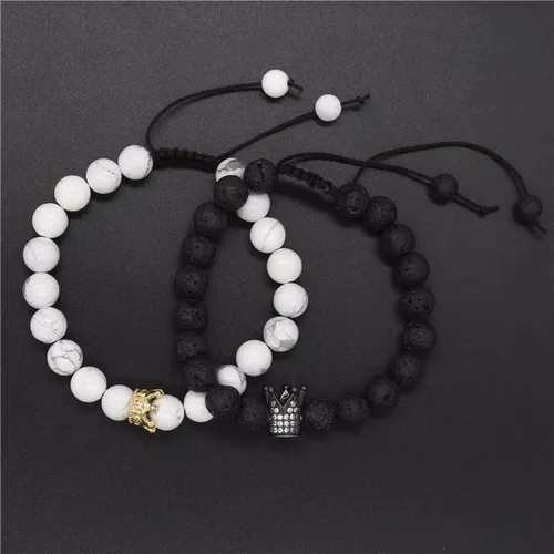 Pulseras Corona Para Parejas Novios Hombre Y Mujer