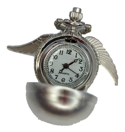 Imagen 1 de 6 de Harry Potter Snitch Reloj Colgante Collar Plateada