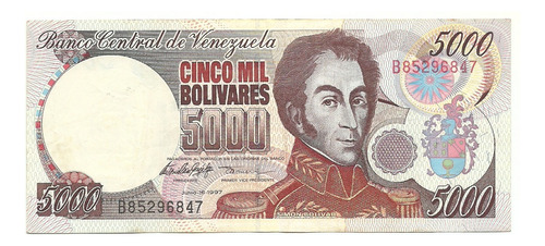 Billetes Bs. 5000 B9 Junio 16 1997