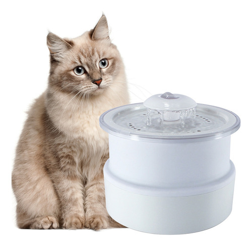 Fuente De Agua Para Gatos De 2,4 L Con Noche De Apagado Auto